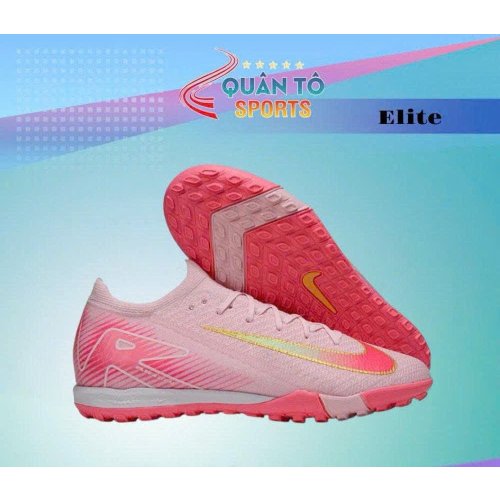 Giày Bóng Đá Trẻ Em Nike Mercurial VAPOR 16 Ellit Đế Đệm Cổ Lửng TF Hồng