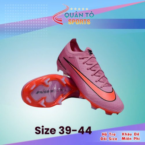 Giày Bóng Đá Nike Mercurial Vapor 16 Elite Hồng Tím Vạch Cam Cổ Lửng HQ FG