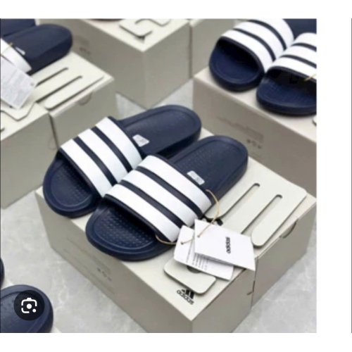 DÉP ADIDAS 3 SỌC SS MỚI-XANH LAVY XỌC TRẮNG