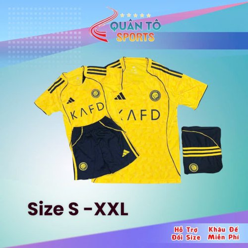BỘ QUẦN ÁO BÓNG ĐÁ AI NASSR SÂN NHÀ 2026-VÀNG