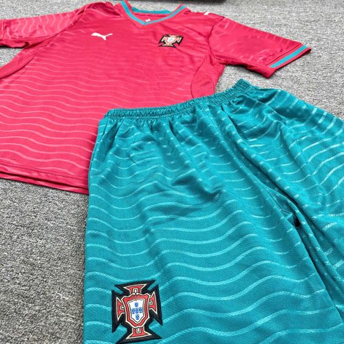 BỘ QUẦN ÁO BÓNG ĐÁ BỒ ĐÀO NHA SÂN NHÀ BẢN SIÊU CẤP LÔNG RỒNG