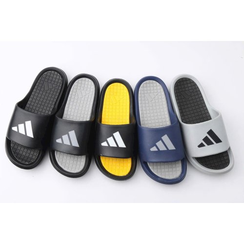 Dép Thể Thao Hè Adidas Giữa Ghi Logo Đen