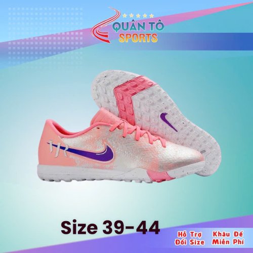 Giày Bóng Đá Nike Mercurial Vapor 16 Academy Vini Hồng Nhạt Đế Trắng Mới TF