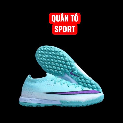 Giày Bóng Đá Nike Mercurial Vapor 17 Elite 2026 Xanh Ngọc Mint Vạch Tím Lưỡi Gà Liền TF