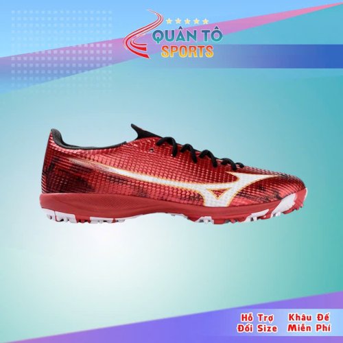 Giày Bóng Đá Mizuno Alpha 3 Elite  Đỏ Ruby Đế Đệm TF//
