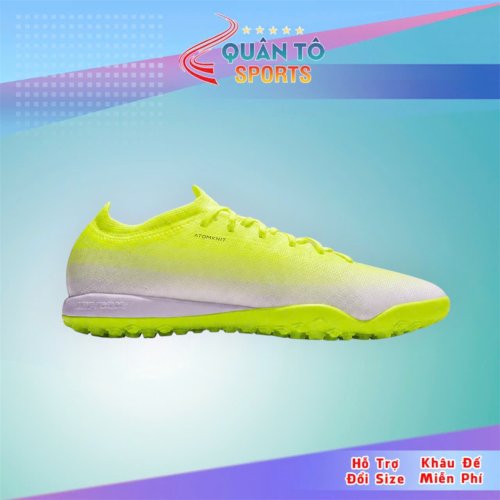 Giày Bóng Đá Mercurial Vapor 17 Elite Xanh Neon V1 Trắng Cổ Lửng HQ TF.