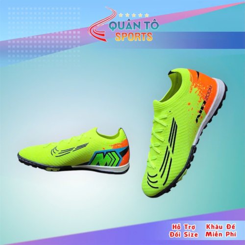 Giày Bóng Đá Mercurial Vapor 16 Elite Việt Nam Vải Dệt TF - Vàng Chanh Gót Cam