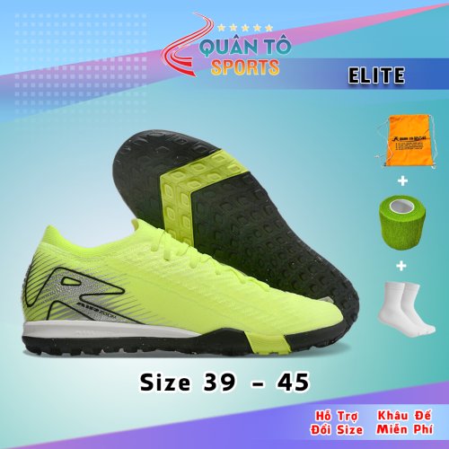 Giày Bóng Đá Mercurial Vapor 16 Elite Xanh Lá Vạch Đen Đế Đệm Cổ Lửng HQ TF