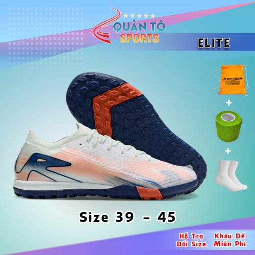 Giày Bóng Đá Mercurial Vapor 16 Elite V1 Đế Đệm TF MDS 009 Xanh Cam