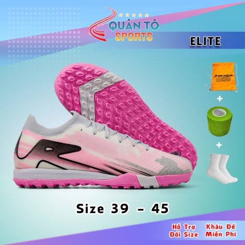 Giày Bóng Đá Nike Mercurial Vapor 16 Elite V2 Đế Đệm Cổ Lửng TF Hồng Bạc