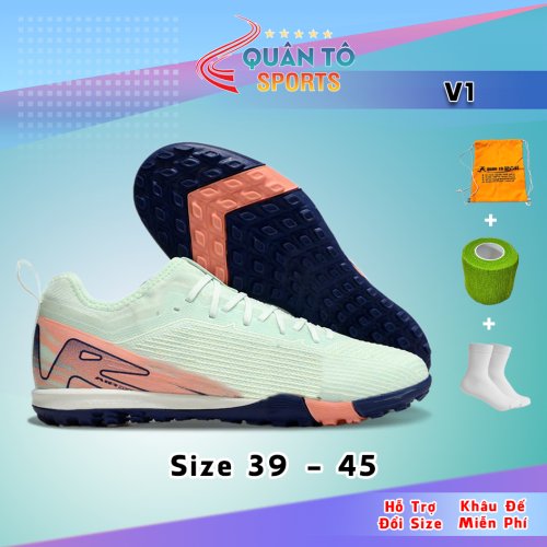Giày Bóng Đá Mercurial Vapor 16 Pro 2025 Cổ Lửng HQ TF MDS 009 Xanh Xám