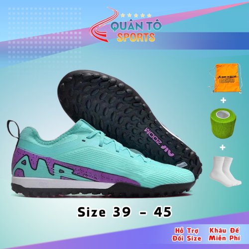 Giày Bóng Đá Mercurial Vapor 15 Pro Cổ Lửng HQ TF Xanh C1