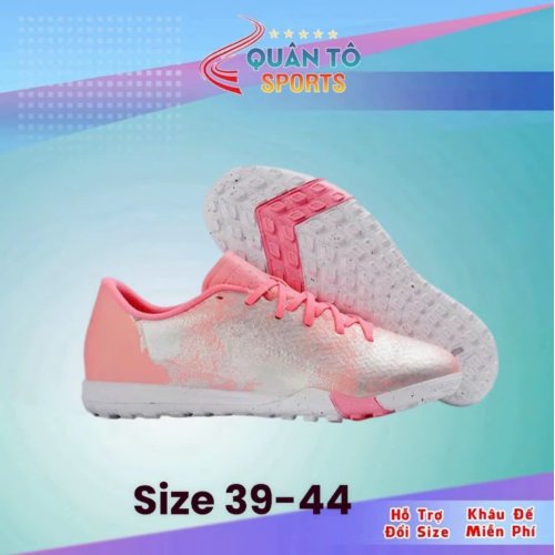 Giày Bóng Đá Mercurial Vapor 16 Academy Vini Hồng Nhạt Đế Trắng Mới TF
