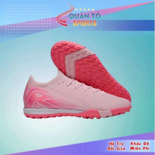 Giày Bóng Đá Mercurial VAPOR 16 Ellit Đế Đệm Cổ Lửng TF Hồng