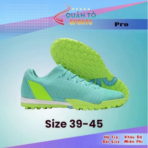 Giày Bóng Đá Mercurial Vapor 14 Pro EURO Xanh Ngọc Cổ Lửng HQ TF