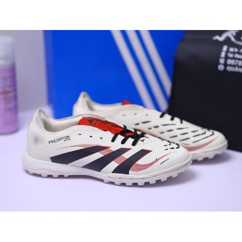 Giày Bóng Đá Adidas Predator 25 Trắng Sữa Vạch Đỏ Đen HQ TF