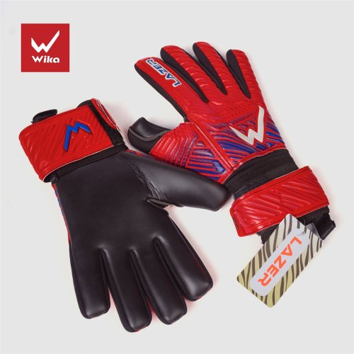 Găng Tay Thủ Môn Wika Lazer Có Xương - Đỏ Đen
