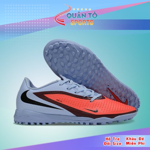 Giày Bóng Đá Phantom 6 Academy Đế Đệm Đinh TF Xám Đỏ