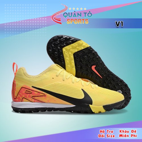 Giày Bóng Đá Nike Mercurial Vapor15 Pro 2025 Cổ Lửng HQ TF Vàng Gót Cam