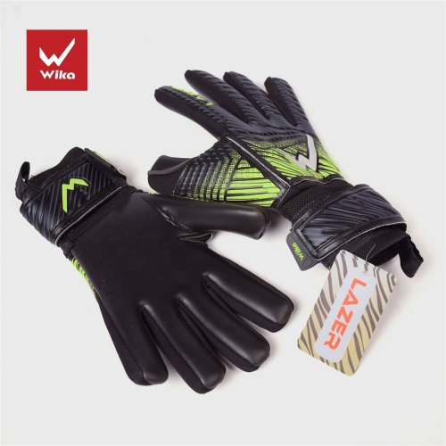 Găng Tay Thủ Môn Wika Lazer Có Xương - Đen Xanh