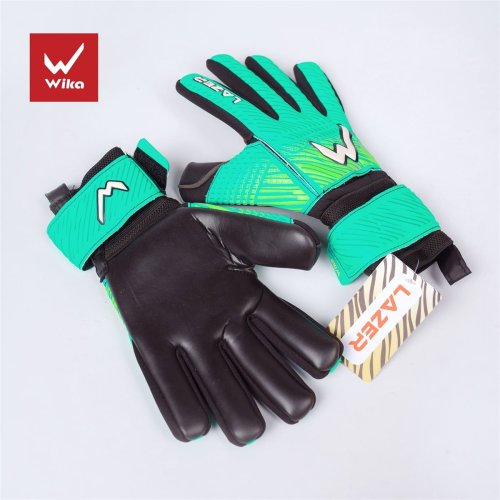 Găng Tay Thủ Môn Wika Lazer Có Xương - Xanh Vàng