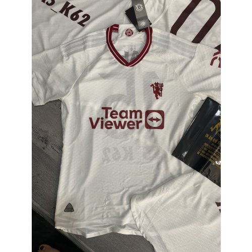 Đơn Áo MU Trắng Viền Đỏ - Lớp A5 K62