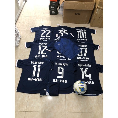 Đơn Áo Không Logo Mikal Xanh Lớp A3-K16