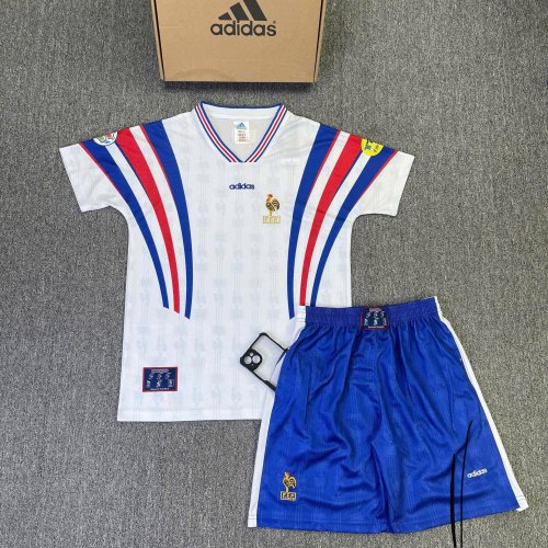 Bộ Bóng Đá Pháp Trắng Retro 1996