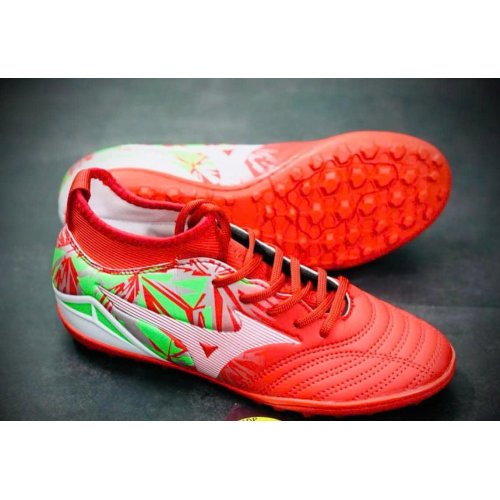 Giày Bóng Đá Trẻ Em Mizuno Neo 4 ELLITE Đế cao su Đệm EVA Cổ Cao Đỏ Xanh Lá